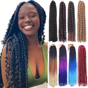 Supplier Wholesale Long Kinky Curly Passion Spring Twist Synthetic Hair Weave Bundles Afro Crochet Passion Twists Braiding Hair